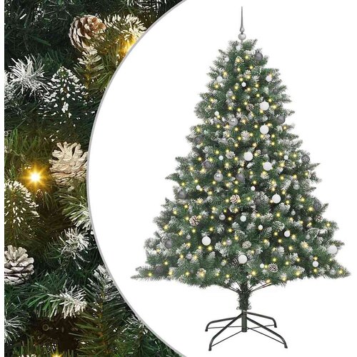  Umjetno božićno drvce Zelena 240 cm PVC, Plastika i Čelik Slike