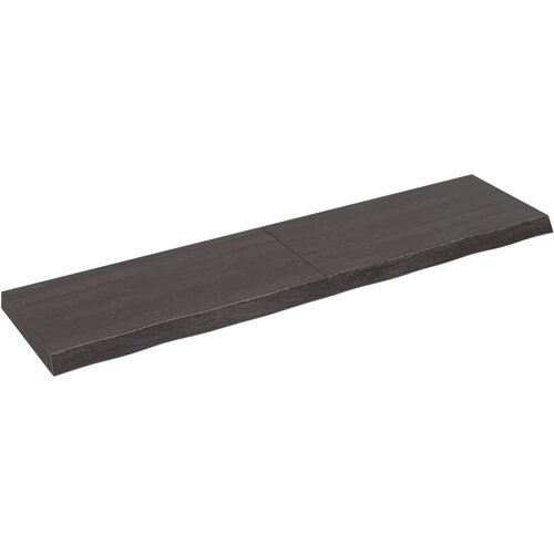 vidaXL Zidna polica tamnosmeđa 160x40x(2-6) cm od obrađene hrastovine Cijene