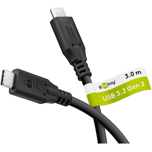 Goobay USB kabel, USB-C/USB-C, 3m Slike