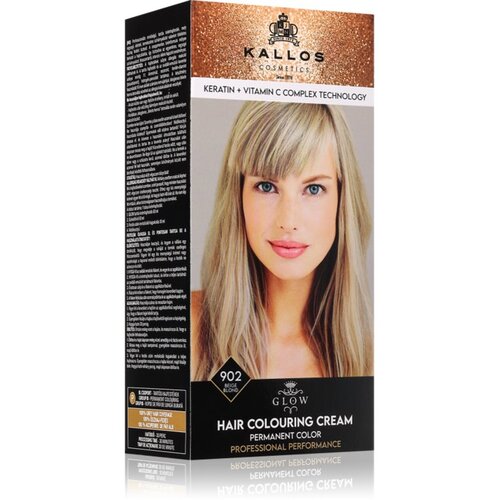 Kallos Glow Lasting Cream Colour permanentna barva za lase odtenek Beige Blond 60 ml Slike