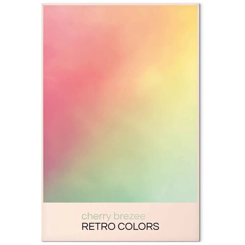  Slika - Cherry Breeze - Pastel Gradient in Delicate Retro Colors 40x60 Premium Print Slike