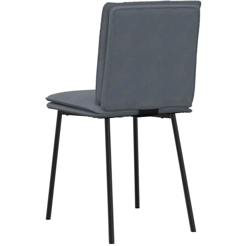  Blagovaonske stolice 4 kom tamnosive bar&amp;scaron;unaste Siva Slike