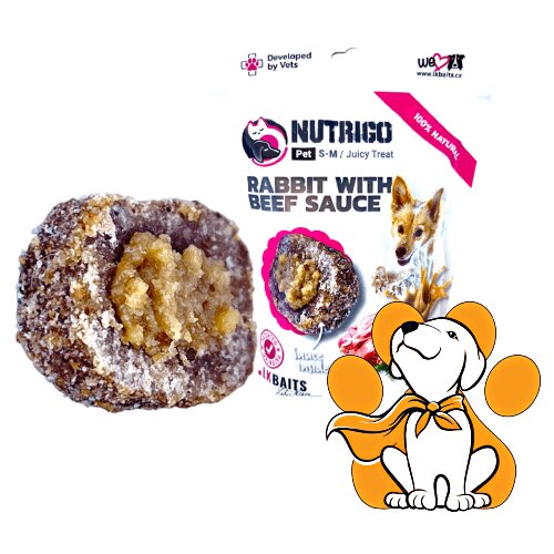 LK Baits Nutrigo Dog Treat Rabbit & Beef S/M 150g, Sočna Poslastica Za Pse Cene