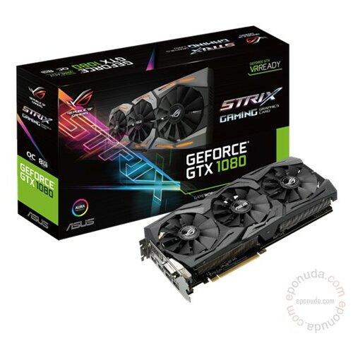 Asus GeForce GTX 1080 8GB STRIX-GTX1080-O8G-GAMING grafička kartica Slike
