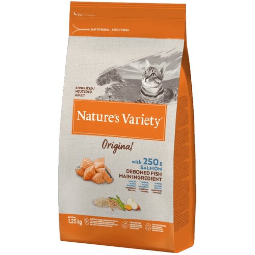 Nature&amp;#039;s Variety Healthy Grains Cat Sterilized Adult - losos 7 kg Slike