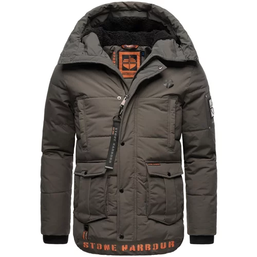 Stone Harbour Zimska jakna 'Admaroo' antracit / oranžna / črna
