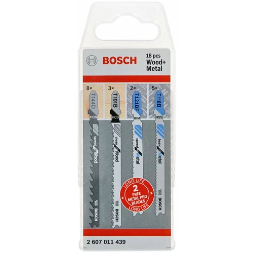 Bosch list vbodne žage 18-DELNI komplet za les in kovino