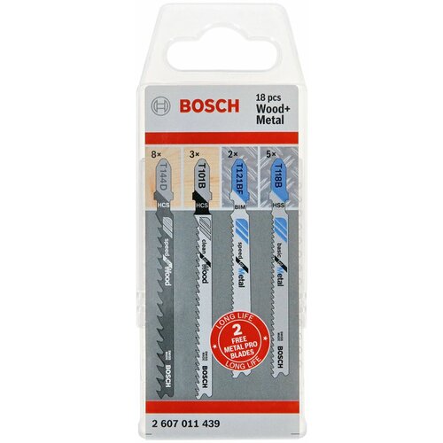 Bosch Set listova za ubodnu testeru - JSB komplet Wood and Metal, 18 delova 2607011439 Slike