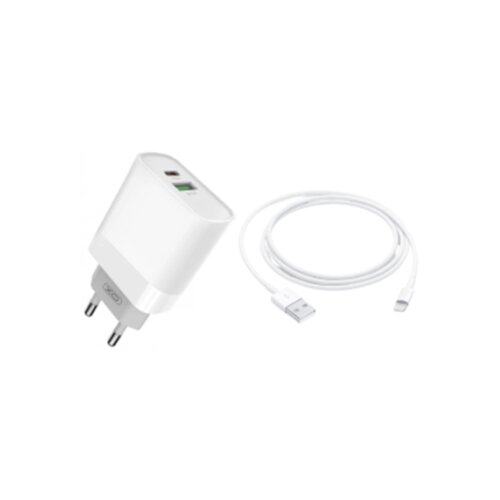 Kućni punjač XO L64 QC3.0 + PD 20W (USB-A + USB-C) kabal USB-C - lightning Cene