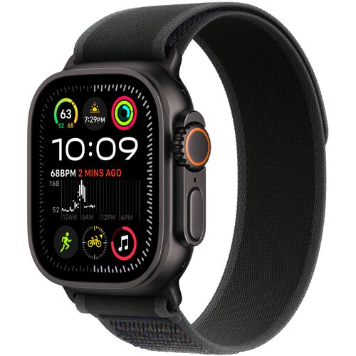 Apple Watch Ultra 2 Trail Loop Crna S/M MX4U3FD/A Velicina narukvice: 49 mm Titan kuci&amp;scaron;te Slike