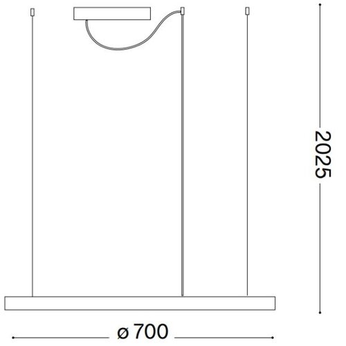 Ideal Lux led luster na sajli oracle slim LED/40W/230V 3000K prečnika 70 cm bela Slike