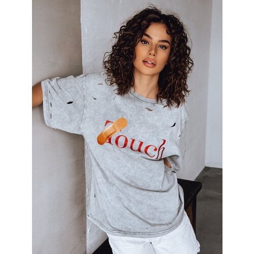 DStreet TOUCH women&amp;#039;s T-shirt light grey Slike