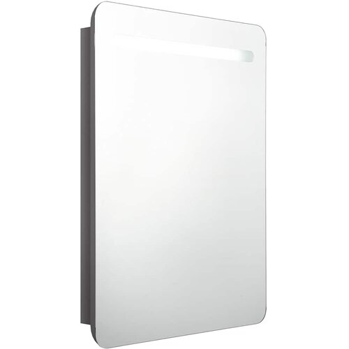 Maison Chic LED Kopalniška omarica - Kopalniški kabinet z ogledalom sijoče siva 60x11x80 cm, (21794929) Cene