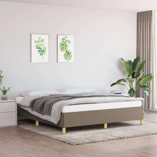 Box spring posteljni okvir taupe 160x200 cm blago, (20794657) Slike