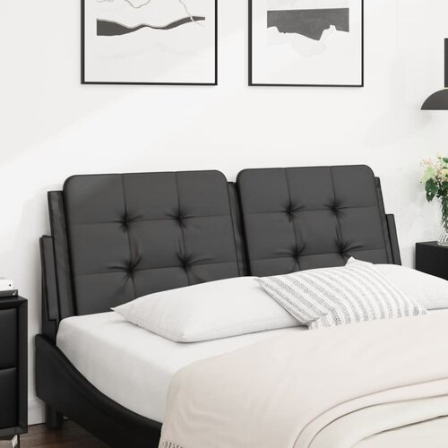 VidaXL Jastuk za uzglavlje crni 120 cm od umjetne kože Slike