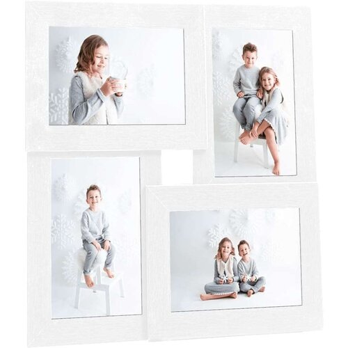 vidaXL Foto okvir za 4x(10x15 cm) fotografije bel MDF Cene