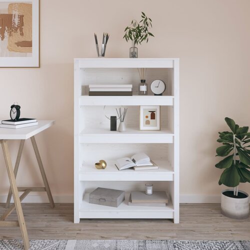 vidaXL Ormarić za knjige bijeli 80x35x126 cm od masivne borovine Cijene