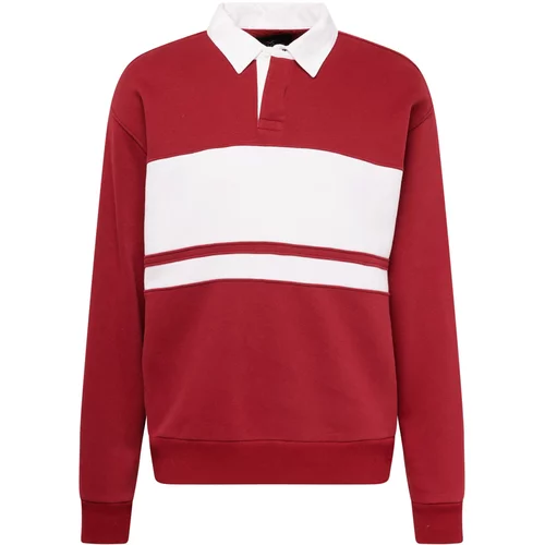 Hollister Sweater majica crvena / bijela