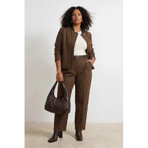 Trendyol Ženske pantalone TBBSS26AR00007, Braon Slike