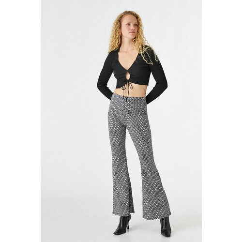 Koton Women&amp;#039;s Black Patterned Jeans Slike