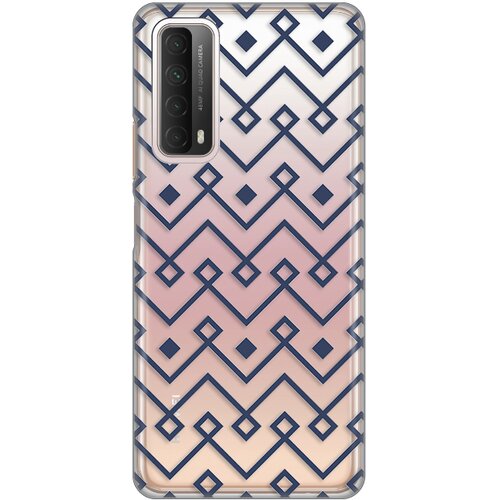 maska silikonska print skin za huawei p smart 2021 blue cubes Slike