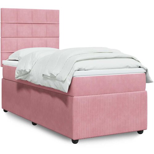 Box spring krevet s madracem ružičasti 90x200 cm bar&scaron;unasti Cijene