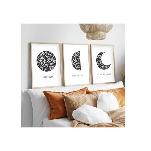 WALLXPERT Uramljena slika Huhu225, 50x70 cm, 3 dijela Cijene