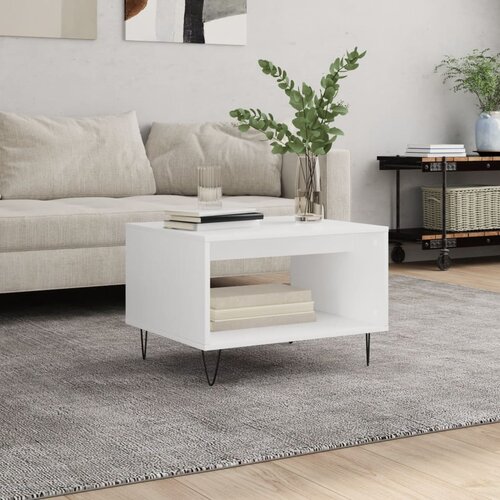  Stolić za kavu bijeli 60 x 50 x 40 cm od konstruiranog drva Bijela Cene