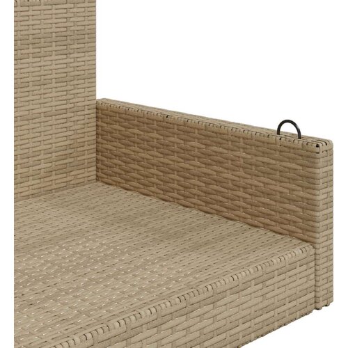 VidaXL Klupa za ljuljanje bež 119 x 56 x 48 cm od poliratana Slike