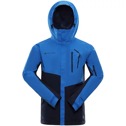 Alpine pro Men's jacket with membrane IMPEC electric blue lemonade