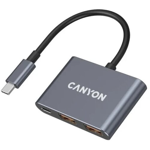 Canyon hub DS-4 3in1 USB-C Grey Slike