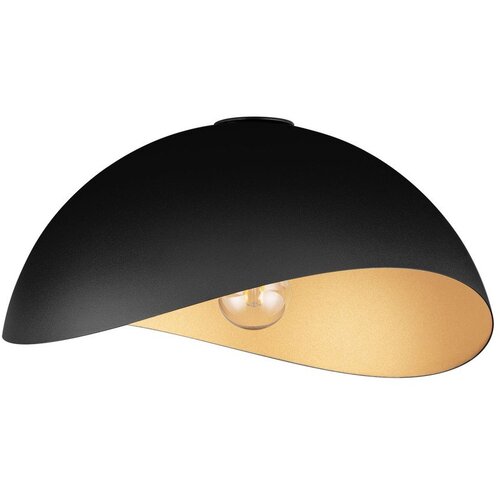 Nova Luce Mat črna/v zlati barvi kovinska stropna svetilka Opsi &ndash; Cene