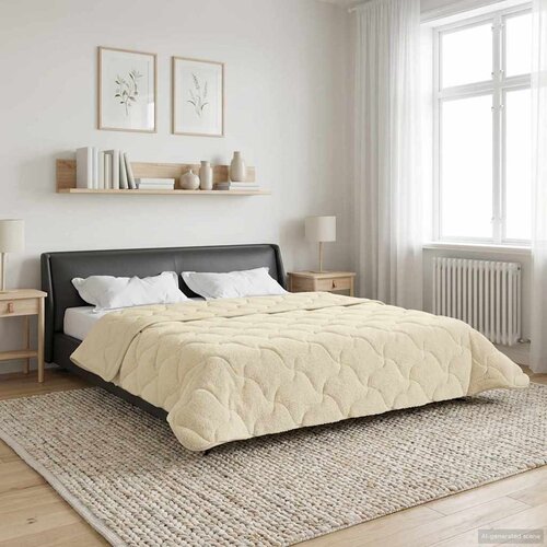  Ljetni pokrivač Krema 240 x 260 cm Mikrofibra i teddy flis Cijene