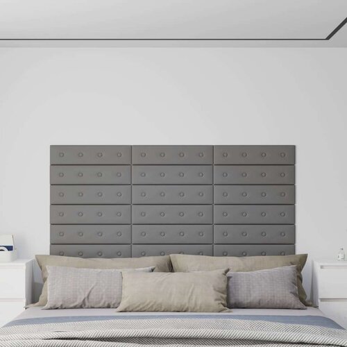  Zidne ploče od umjetne kože 12 kom sive 60 x 15 cm 1 08 m&amp;sup2; Slike