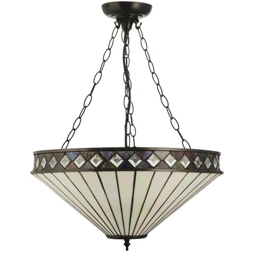 Endon 111871 - Luster na lancu Tiffany FARGO 3xE27/10W/230V prečnik 50 cm Slike