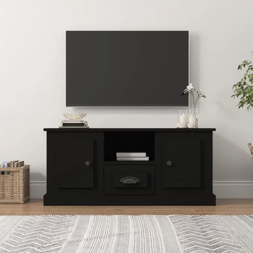 TV ormarić crni 100x35,5x45 cm od konstruiranog drva