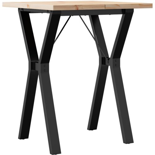 Maison Chic Jedilna miza - Kuhinjska miza - Jedilni stol Y okvir 60x60x75,5 cm trdna borovina lito železo, (21715364) Cene