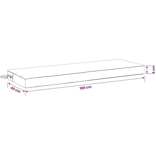  Jastučići za klupe - 2 dijela SOEST 2 kom. 100% poliester - Sivosmeđa 100 x 40 x 8 cm Melange Slike