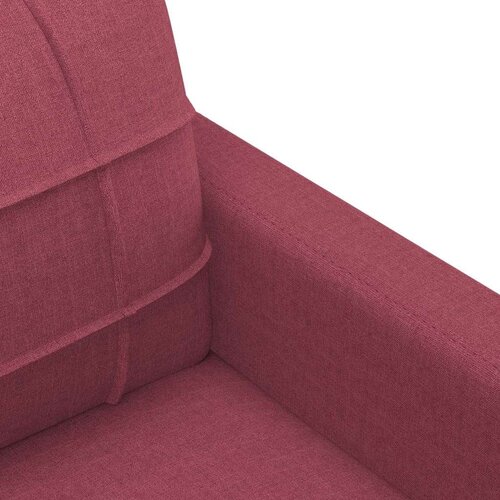 VidaXL 4-dijelni set sofa s jastucima crvena boja vina od tkanine Slike