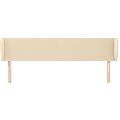  Uzglavlje s u&amp;scaron;ima krem 183x23x78/88 cm od tkanine Slike