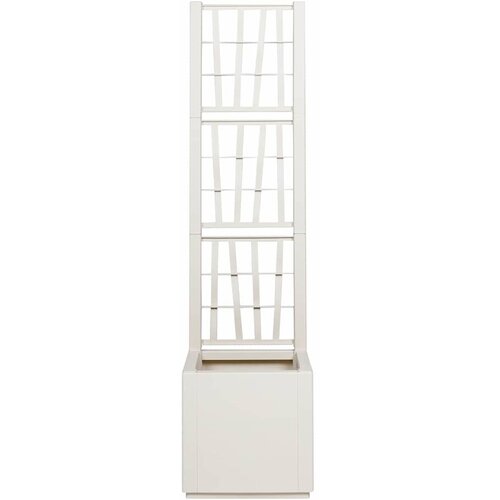  Vrtni saksija s re&amp;scaron;etkom Bijela 36 x 36 x 140 cm PP Slike