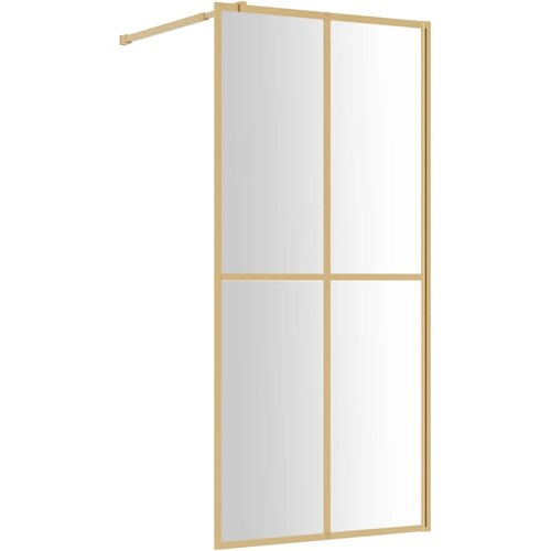  Stijenka za walk-in tu&amp;scaron; sa staklom ESG zlatna 90 x 195 cm Slike