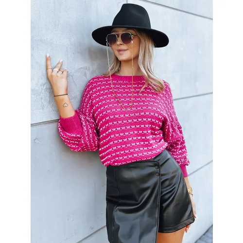 DStreet Women's oversize sweater SONATA dark pink