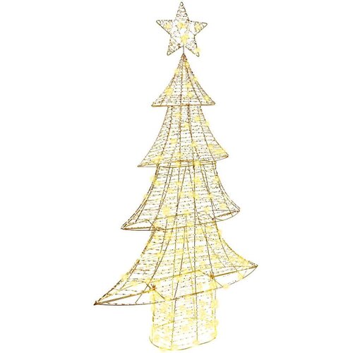 vidaXL Božično drevo med 160 LED Toplo bela 150 cm PET Cene