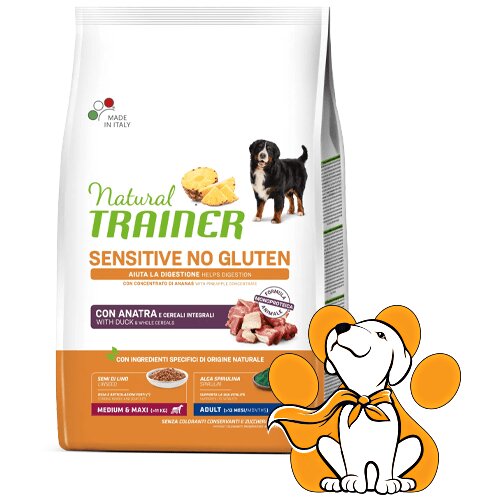 Trainer Natural Sensitive No Gluten Medium&Maxi Adult Duck 3kg, Pačetina Slike