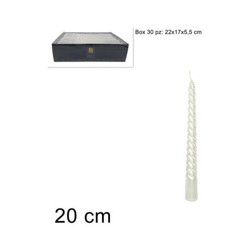  SVIJEĆA UVIJENA LAMINIRANA 20 CM BIJELA Slike