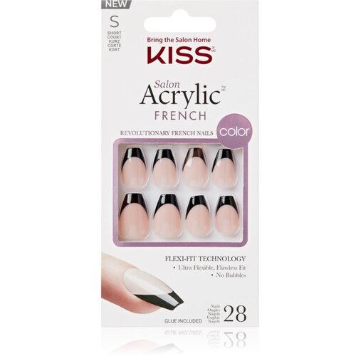 Kiss Acrylic French Color umetni nohti Flame 28 kos Cene