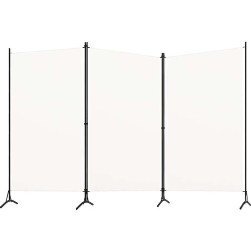 vidaXL Paravan 3-delni kremno bel 260x180 cm Cene