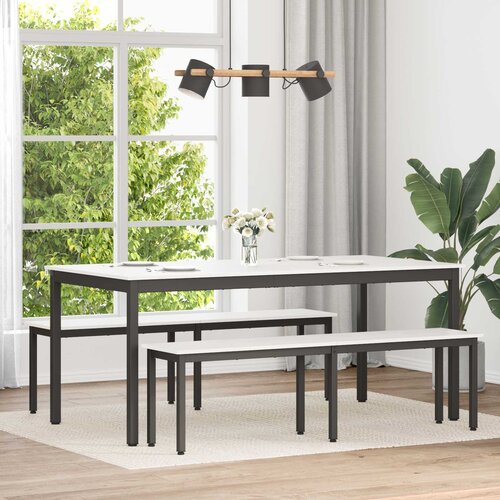  Stol za objedovanje Bijelo 180 x 90 x 75 cm Čvrsto borovo drvo Cijene