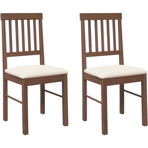 Maison Chic Jedilni stoli - Vzorci stoli z blazinami 2 kosa Brown Solid Wood Rubber A1479, (22031606) Cene